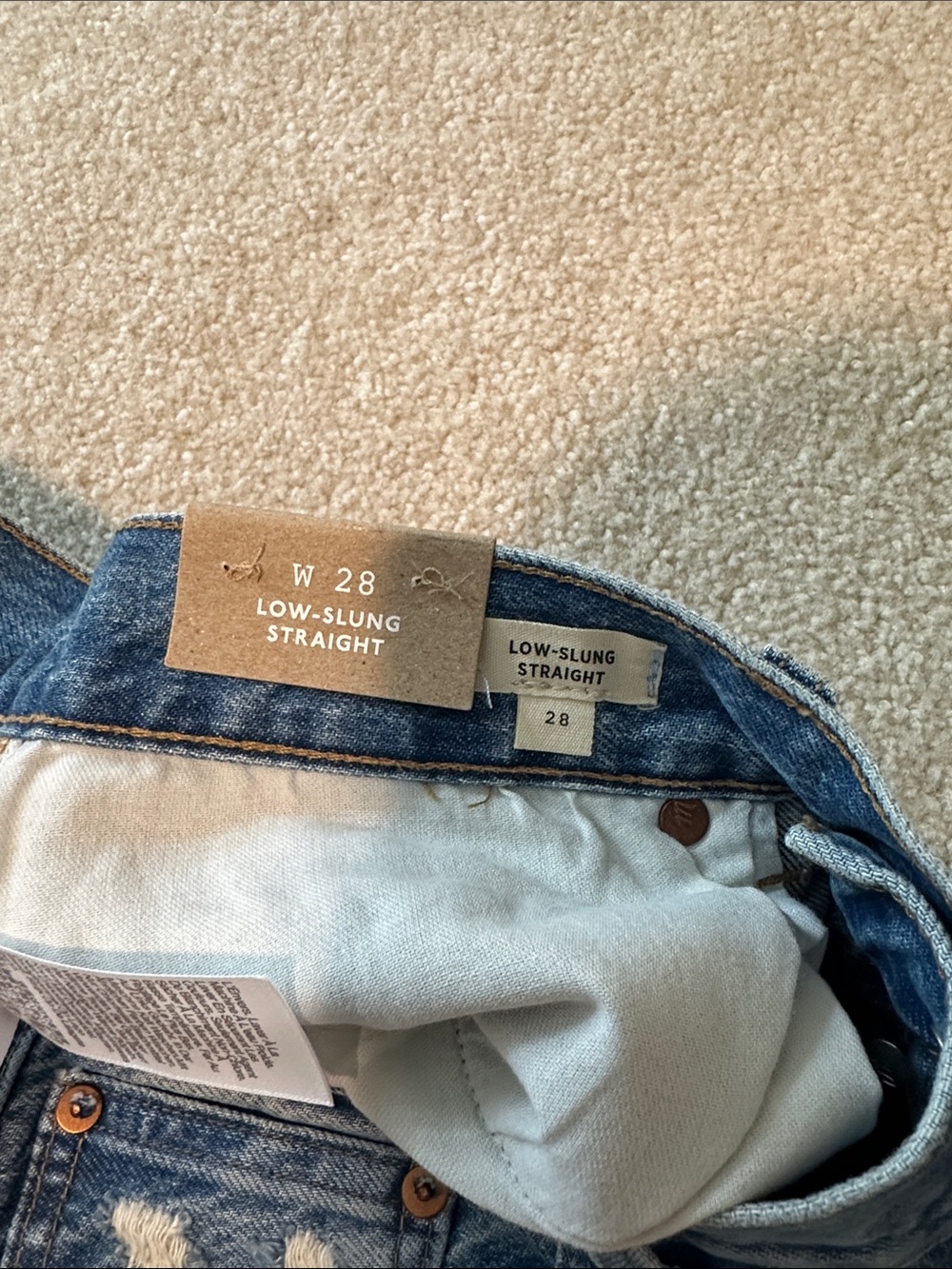 Madewell Distressed Wide-Leg Jeans in Medium Blue - Picture 3 of 7